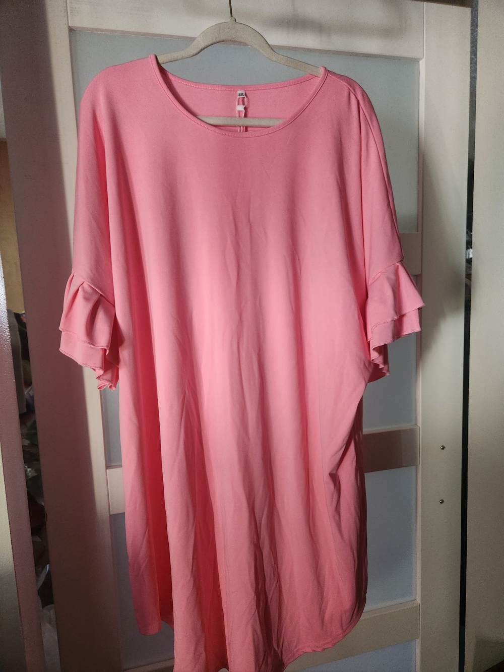Kali Pink Ruffle Sleeve Tunic
